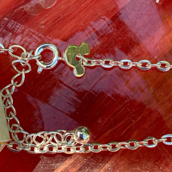 Disney Parks Silver Toned Necklace w/ Tiny Mickey Ears between the Letters XLNT - Picture 6 of 6